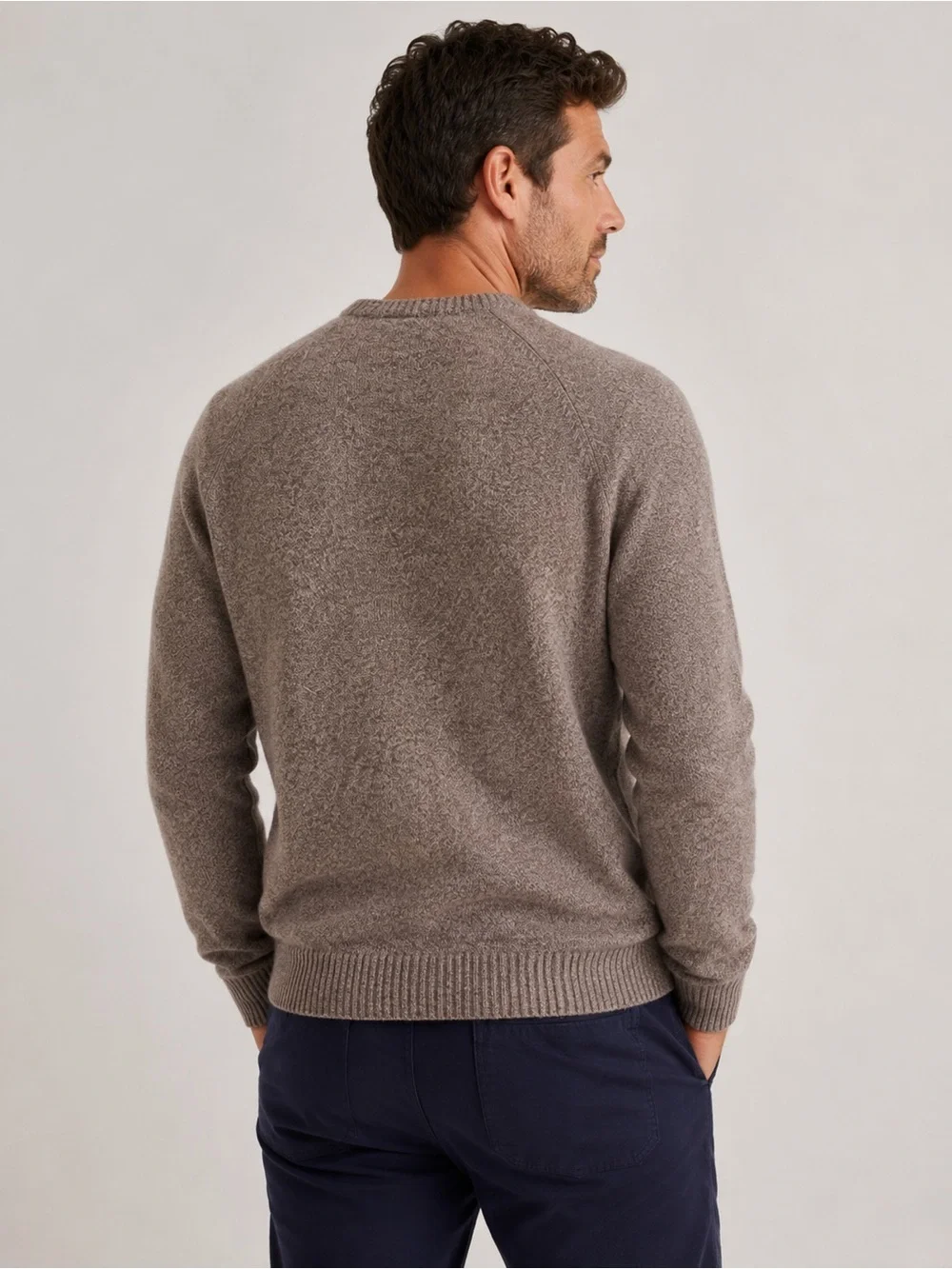 J.Crew Men’s Brown Heathered Knit Crewneck Sweater – Size XL